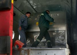 Container with the humanitarian help