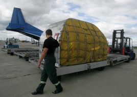 Container with the humanitarian help