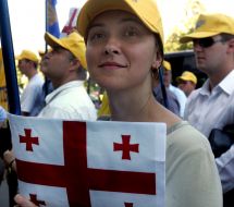 The rally of solidarity with the people of Georgia in Kiev