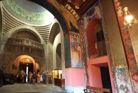 Church members in the Armenian cathedral