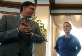 Yuriy Pavlenko and Olga Kharlan