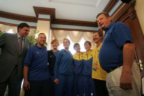 Olympic champions on fencing on sabres went to Kiev
