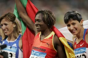 Mbango Etone, Tatyana Lebedeva and Hrysopiyi Devetzi