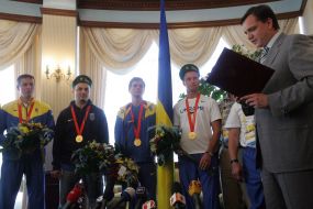 Artur Ayvazyan, Yuriy Pavlenko, Yuriy Sukhorukov, Aleksandr Petriv and Viktor Ruban