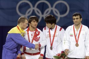 Vasiliy Fedorishin, Mavlet Batyrov,  Kenichi Yumoto and Seyedmorad Mohammadi