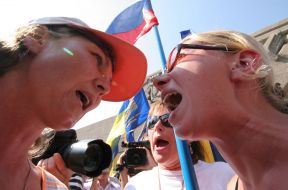 Collision between the activists of prorossiyskiye organizations and Ukrainian nationalists