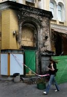 Сгоревшая летняя веранда кафе «Блинофф»