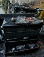 Сгоревшая летняя веранда кафе «Блинофф»