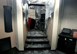 Обгоревшее кафе «Кафка»