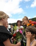 Timoshenko speaking with countrymen
