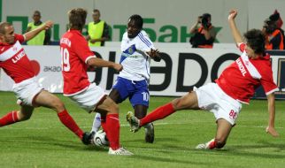 Ismael Bangoura, Yegor Filipenko, Roman Shyshkin and Santos Batista Motsart