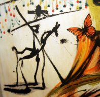 Fragment of the picture of Salvator Dali The Corrida