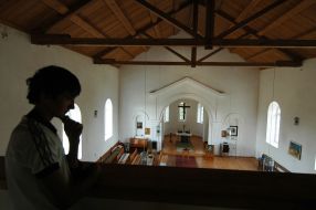 Boy at Lutheran church