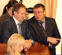 Lyudmila Denisova, Yuriy Lutsenko and Vladimir Shandra
