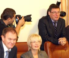 Lyudmila Denisova, Yuriy Lutsenko and Vladimir Shandra