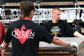 Preparation to the concert of  rock band ”Queen”