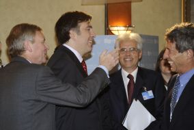 Mikhail Saakashvili and Jaap de Hoop Scheffer