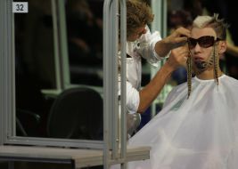 Участники конкурса парикмахеров