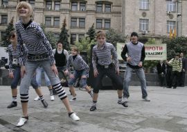 Participants of domestic carnival