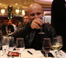 Visitor on wine sampling