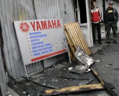 Обгоревший салон Yamaha