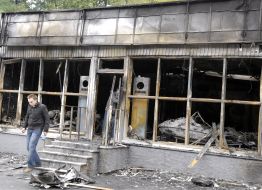 Сгоревший мотосалон Yamaha