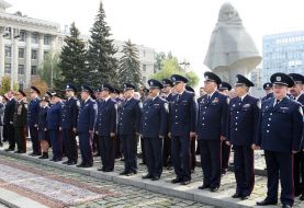 Ceremony of administration of Oath by the students of the Kyiv National University of Internal Affairs