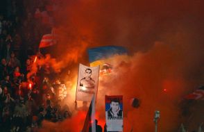 The fans of FС ”Shakhter”