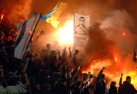 The fans of FС ”Shakhter”