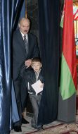 Aleksandr Lukashenko with the son Nikolay