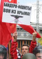 Участник митинга в Симферополе