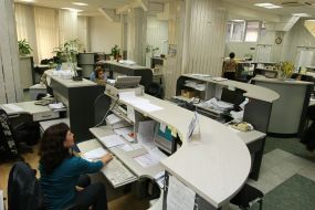 Операционный зал главного управления «Проминвестбанка»