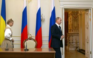 Yuliya Timoshenko and Vladimir Putin