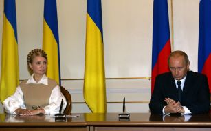 Yuliya Timoshenko and Vladimir Putin