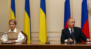 Yuliya Timoshenko and Vladimir Putin