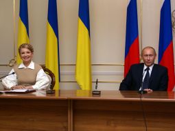 Yuliya Timoshenko and Vladimir Putin
