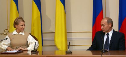 Yuliya Timoshenko and Vladimir Putin