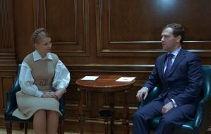 Yuliya Timoshenko and Dmitry Medvedev
