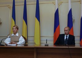 Юлия Тимошенко и Владимир Путин