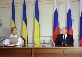 Юлия Тимошенко и Владимир Путин
