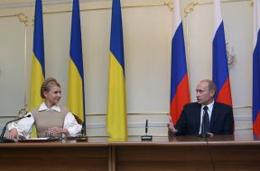 Юлия Тимошенко и Владимир Путин