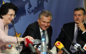 Anatoliy Gritsenko, Aleksander Kwasniewski and Nino Burdzhanadze