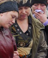 Родственники погибших горняков