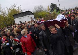 Похороны погибших горняков