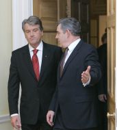 Viktor Yushchenko and Gordon Brown