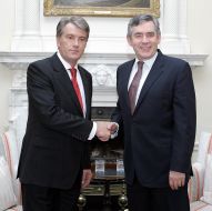 Viktor Yushchenko and Gordon Brown
