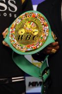 Belt of world champion on the version of WBC in superheavy weight on boxing