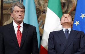 Viktor Yushchenko and Silvio Berlusconi