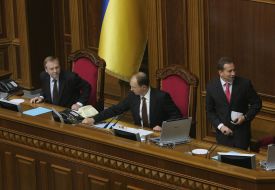 Aleksandr Lavrinovich, Arseniy Yatsenyuk and Nikolay Tomenko