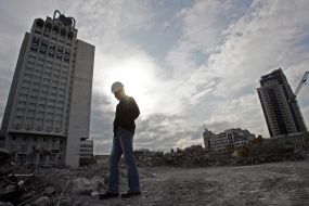 Building «Troitskiy center» after dismantling